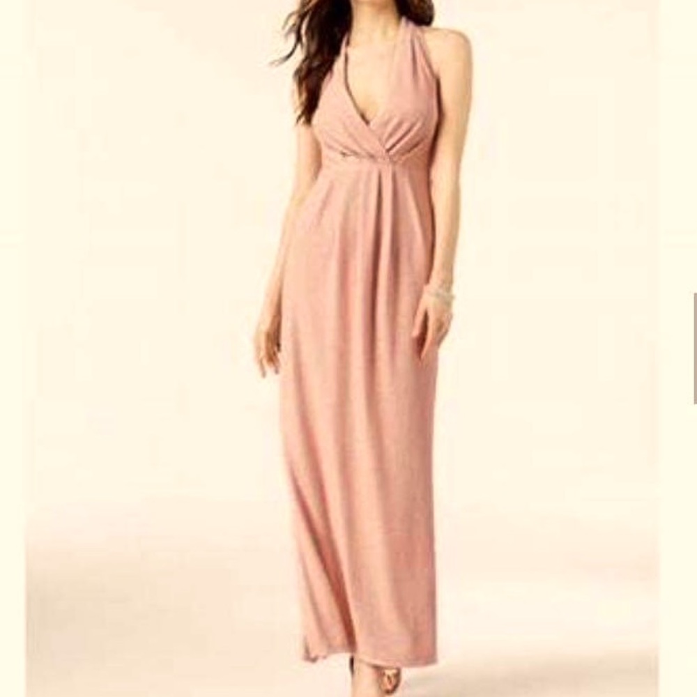 Betsy & Adam Rose Gold Sparkle Evening Gown!! 💗💎